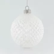 Eurolamp Božićni ukrasi prozirna staklena kugla, 8 cm, set od 4 kom