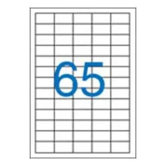 Etikete 38x21,2 mm 5 redova 65 etiketa po listu 100 listova Victoria