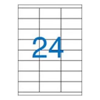 Etikete 70x36mm 3 reda 24 etikete po listu 100 listova Victoria
