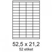 Etikete 52,5 x 21,2 mm 52 etikete po listu 100 listova Smartline