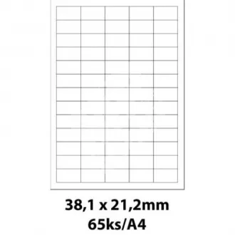 Etikete 38,1 x 21,2 mm 65 etiketa po listu 100 listova Smartline