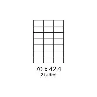 Etikete 70x42,3 mm 21 etiketa po listu 100 listova Smartline