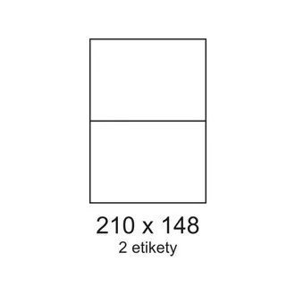 Etikete 210x148mm 2 etikete po listu 100 listova Smartline