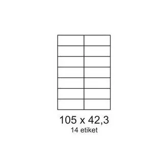 Etikete 105x42,3 mm 2 reda 14 etiketa po listu 100 listova Smartline Etikete 105x42,3 mm 2 reda 14 etiketa po listu 100 listova Smartline