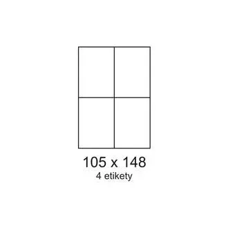 Etikete 105x148,5 mm 4 etikete po listu 100 listova Smartline