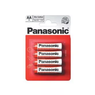 PANASONIC cink ugljične baterije crveni cink R6RZ / 4BP EU AA 1.5V (blister 4kom)
