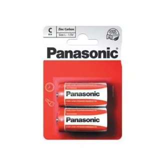 PANASONIC cink ugljične baterije crveni cink R14RZ / 2BP EU C 1.5V (blister 2kom)
