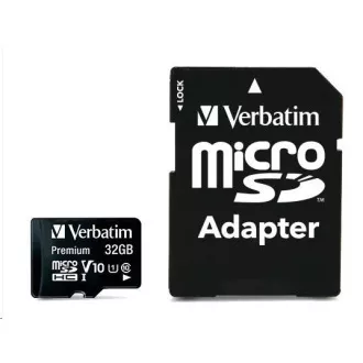 VERBATIM MicroSDHC kartica 32GB Premium, U1 + SD adapter