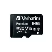 VERBATIM MicroSDXC kartica 64GB Premium, U1 + adapter
