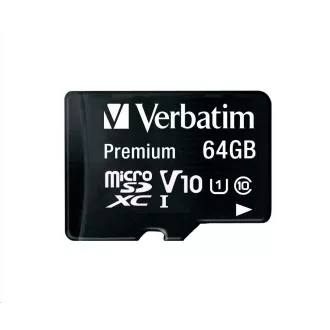 VERBATIM MicroSDXC kartica 64GB Premium, U1 + adapter
