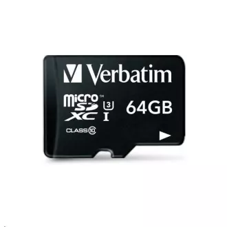 VERBATIM MicroSDXC kartica 64GB Pro, U3 + adapter