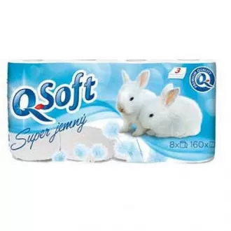 Toaletni papir Q-SOFT 3 sloja. 160 komada 8 komada / prodaje se u paketu Toaletni papir Q-SOFT 3 sloja. 160 komada 8 komada / prodaje se u paketu