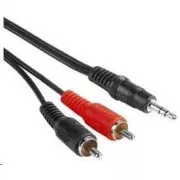 PREMIUMCORD Audio kabel 3,5 mm utičnica - 2x činč 3 m (M/M, stereo)