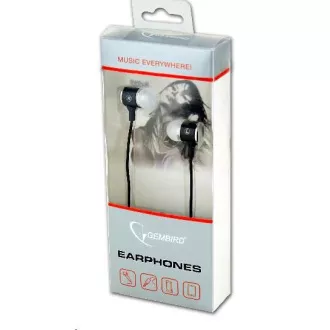 GEMBIRD slušalice s mikrofonom MHS-EP-001 za MP3, metalne, crne