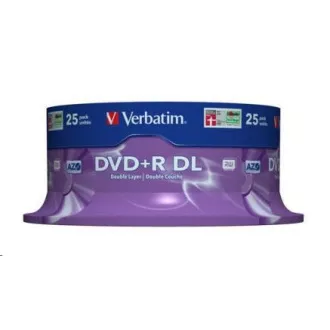 VERBATIM DVD + R (25 paketa) Dvoslojni / 8x / 8,5 GB / vreteno