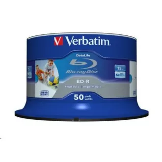 VERBATIM BD-R SL Datalife HTL (paket od 50 komada) Blu-Ray/Spindle/6x/25GB Wide za ispis VERBATIM BD-R SL Datalife HTL (paket od 50 komada) Blu-Ray/Spindle/6x/25GB Wide za ispis