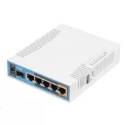 MikroTik hAP ac, 720MHz CPU, 128MB RAM, 5x LAN, 2.4+5GHz, Wi-Fi 802.11b/g/n/ac, SFP utor, uklj. L4