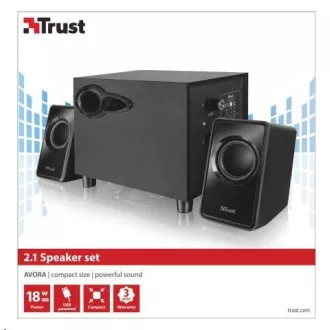 TRUST Speakers 2.1 Avora Subwoofer set zvučnika - crni