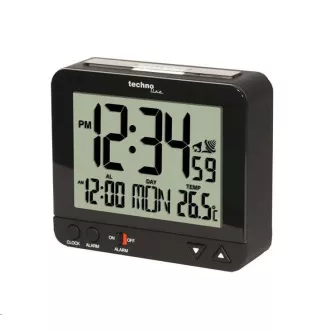 TechnoLine WT 195 - crna digitalna budilica s termometrom