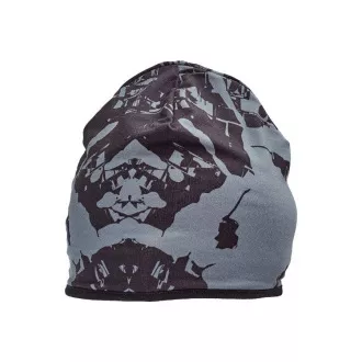 KIRWEE pletena kapa crna / siva XL / XXL