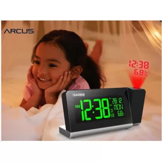 GARNI 165 Arcus - digitalna budilica s projekcijom vremena i unutarnje temperature