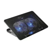 EVOLVEO hladnjača za NTB A101, do 17", 2x 120 mm ventilatora, plavo pozadinsko osvjetljenje, crna