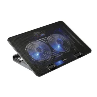 EVOLVEO hladnjača za NTB A101, do 17", 2x 120 mm ventilatora, plavo pozadinsko osvjetljenje, crna