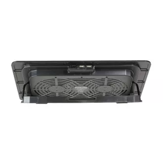 EVOLVEO hladnjača za NTB A101, do 17", 2x 120 mm ventilatora, plavo pozadinsko osvjetljenje, crna
