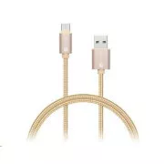 CONNECT IT Wirez Premium Metallic USB C - USB, ružičasto zlato, 1 m