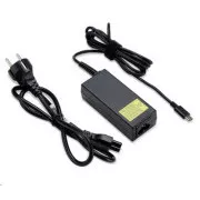 ACER 45W_USB adapter tipa C, crni - za uređaje s USB C, EU KABL ZA NAPAJANJE (MALOPRODAJNO PAKIRANJE)