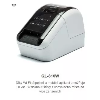BROTHER pisač naljepnica QL-810W - 62mm, termalni tisak, WIFI, Profi pisač naljepnica / nakon kupnje DK-22251 ispis crveni / BROTHER pisač naljepnica QL-810W - 62mm, termalni tisak, WIFI, Profi pisač naljepnica / nakon kupnje DK-22251 ispis crveni /