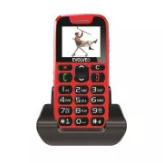 EVOLVEO EasyPhone, mobilni telefon za starije osobe sa postoljem za punjenje (crvena boja)