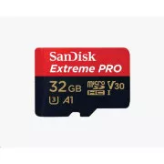 SanDisk MIcroSDHC kartica 32GB Extreme PRO (100MB/s, Class 10 UHS-I V30) + adapter