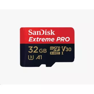 SanDisk MIcroSDHC kartica 32GB Extreme PRO (100MB/s, Class 10 UHS-I V30) + adapter