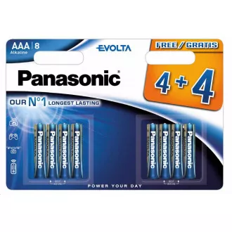 PANASONIC alkalne baterije EVOLTA Platinum LR03EGE / 8BW 4 + 4F AAA 1.5V (blister 8kom)