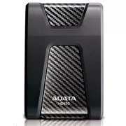 ADATA vanjski HDD 2TB 2.5" USB 3.1 DashDrive Durable HD650, crni (guma, otporan na udarce)