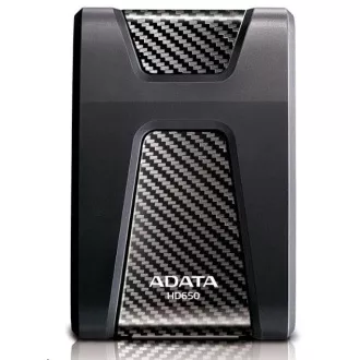 ADATA vanjski HDD 2TB 2.5" USB 3.1 DashDrive Durable HD650, crni (guma, otporan na udarce)