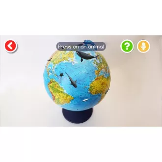 Alaysky Globe 25 cm Reljefni fizički globus, naljepnice na engleskom