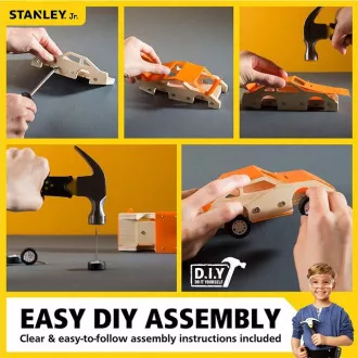 Stanley Jr. OK002-SY Komplet za gradnju, trkaći automobil, drvo Stanley Jr. OK002-SY Komplet za gradnju, trkaći automobil, drvo