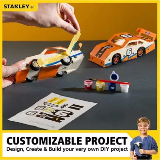 Stanley Jr. OK002-SY Komplet za gradnju, trkaći automobil, drvo Stanley Jr. OK002-SY Komplet za gradnju, trkaći automobil, drvo