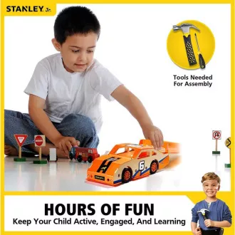 Stanley Jr. OK002-SY Komplet za gradnju, trkaći automobil, drvo Stanley Jr. OK002-SY Komplet za gradnju, trkaći automobil, drvo