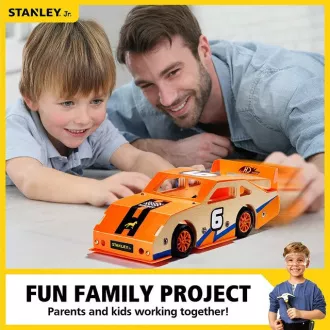 Stanley Jr. OK002-SY Komplet za gradnju, trkaći automobil, drvo Stanley Jr. OK002-SY Komplet za gradnju, trkaći automobil, drvo