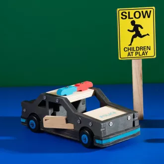 Stanley Jr. OK096-SY Komplet za gradnju, policijski auto, drvo