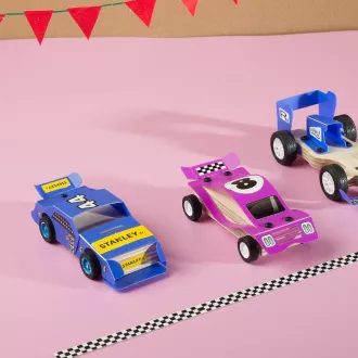Stanley Jr. OK012-SY Komplet za gradnju, trkaći automobil, drvo Stanley Jr. OK012-SY Komplet za gradnju, trkaći automobil, drvo