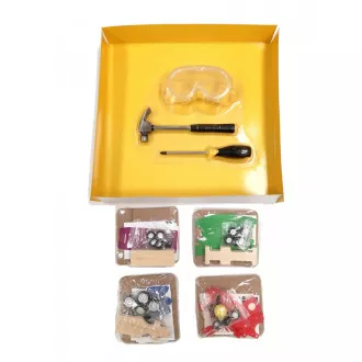 Stanley Jr. U001-K04-T03-SY Set od 4 autića, odvijač i čekić