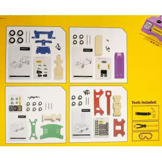 Stanley Jr. U001-K04-T03-SY Set od 4 autića, odvijač i čekić