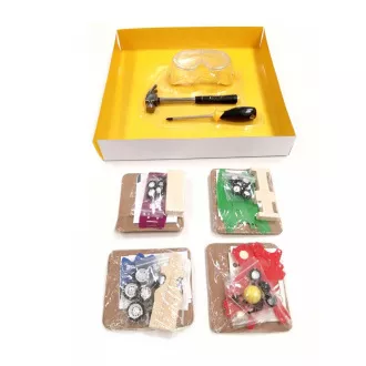 Stanley Jr. U001-K04-T03-SY Set od 4 autića, odvijač i čekić