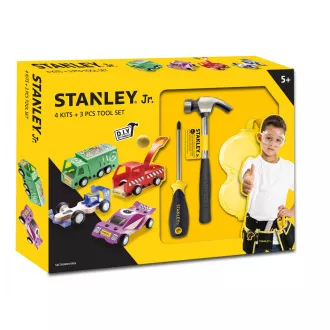 Stanley Jr. U001-K04-T03-SY Set od 4 autića, odvijač i čekić