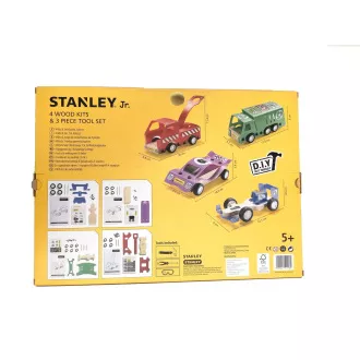 Stanley Jr. U001-K04-T03-SY Set od 4 autića, odvijač i čekić