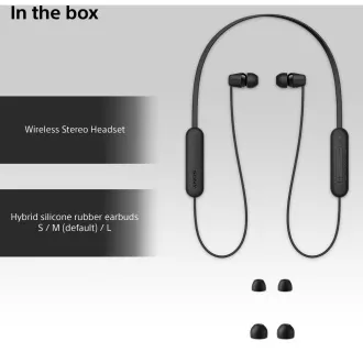 WIC100B.CE7 crne Sony BT slušalice WIC100B.CE7 crne Sony BT slušalice